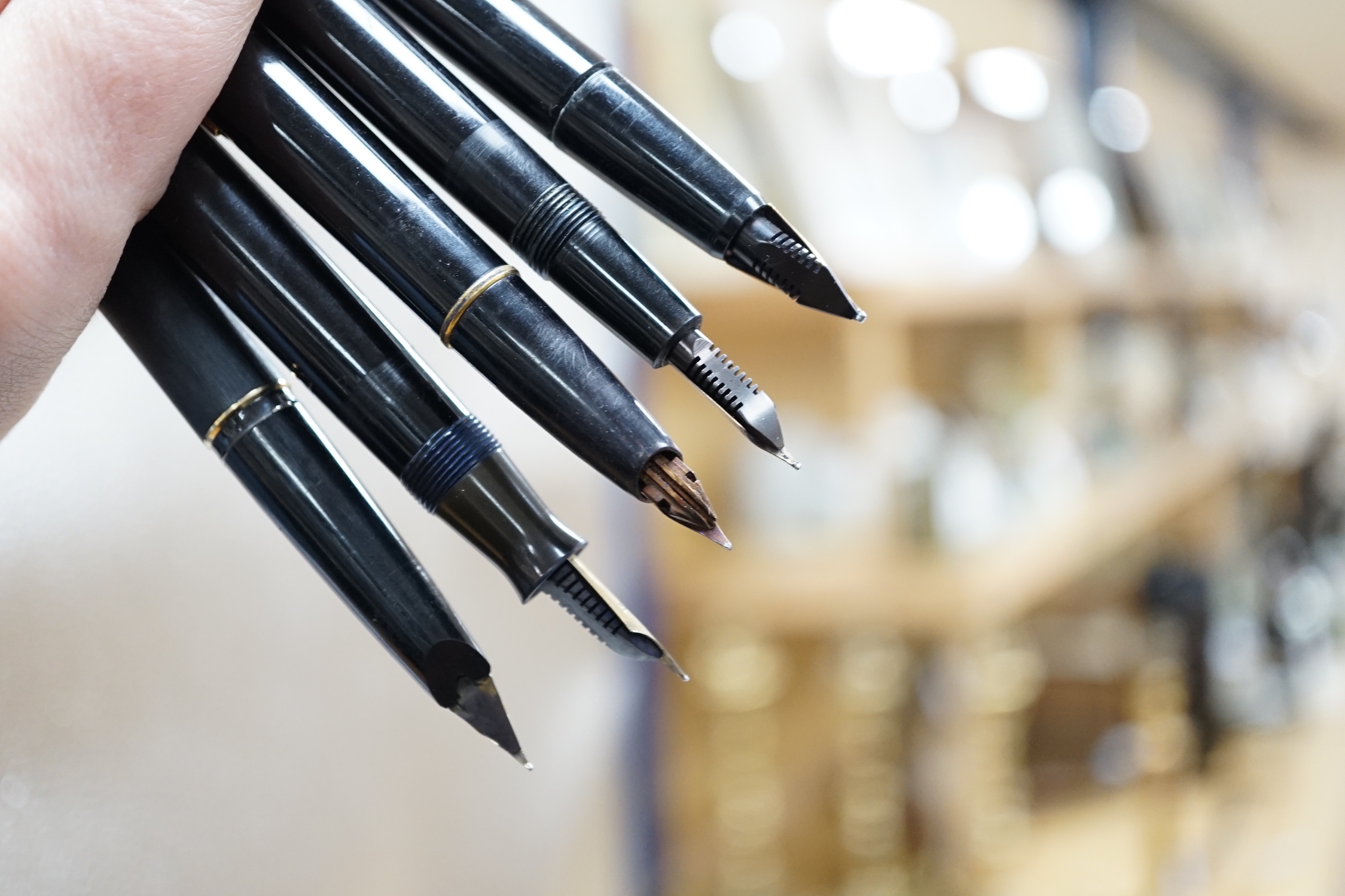 A group of 7 various pens including Mont Blanc, Watermans, Parker etc.